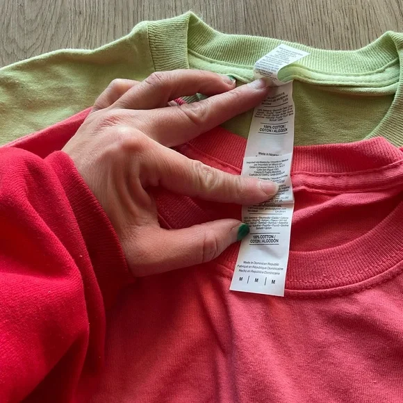 Gildan Unisex Graphic Tees - Coral and Light Green - Picture 11 of 11